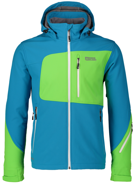 Modrá pánská lyžařská softshell bunda IONIC