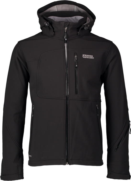 Černá pánská lyžařská softshell bunda IONIC