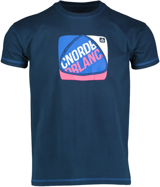 Men's blue cotton t-shirt CLASSICAL