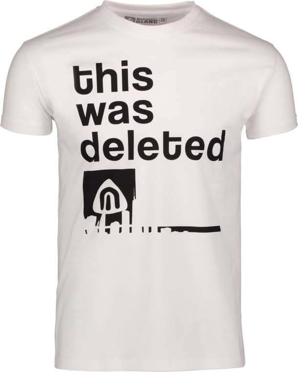 Men's white cotton t-shirt DELETE
