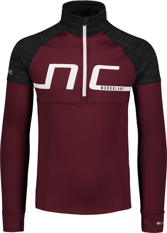 Men's wine red power fleece pullover GULES