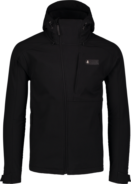 Men's black softshell jacket with fleece EXCEL