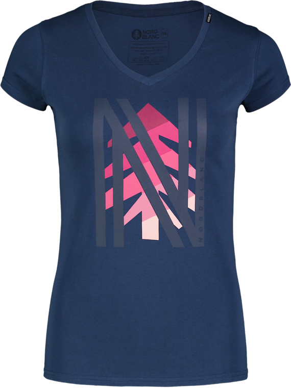 Women's blue cotton t-shirt FRONTAL