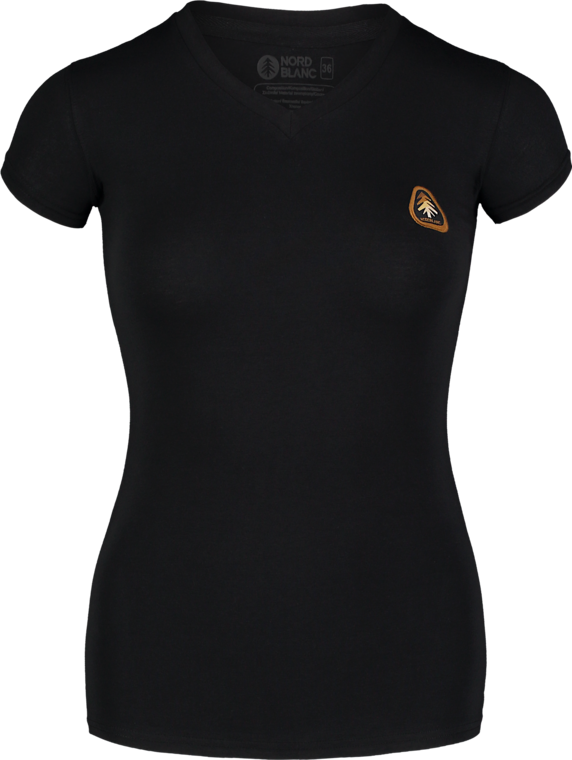 Women's black elastic t-shirt PETTY