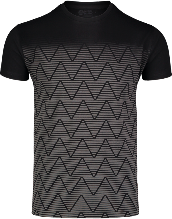 Men's black cotton t-shirt CRIMP