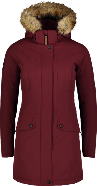 Women's wine red winter parka PROFUSE