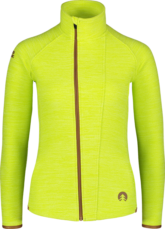Women's green double fleece jacket SILVERY