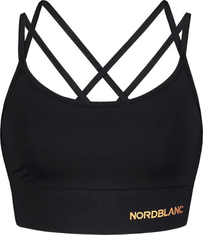 Women's black fitness bra BREATHE