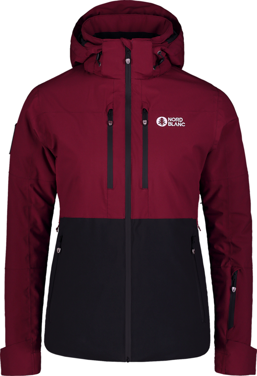 Women's wine red ski jacket RADIANCE