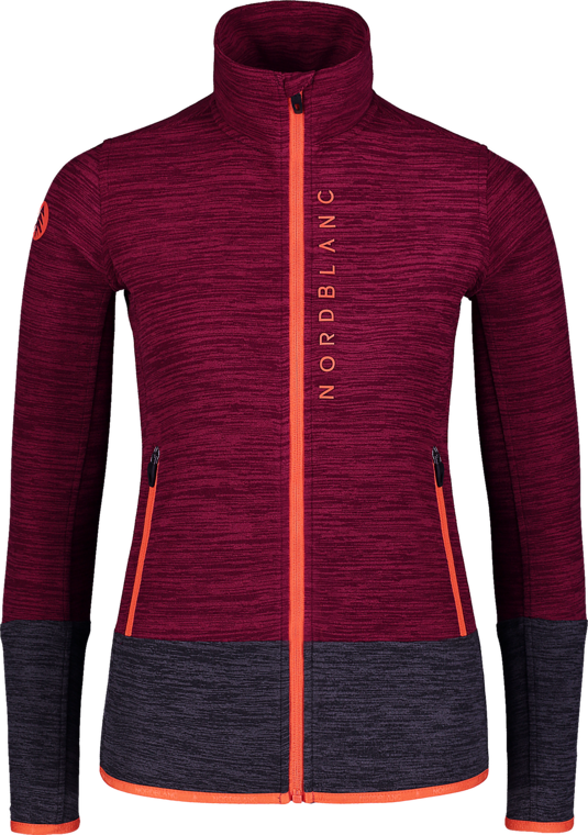 Women's wine red fleece jacket HIPLINE