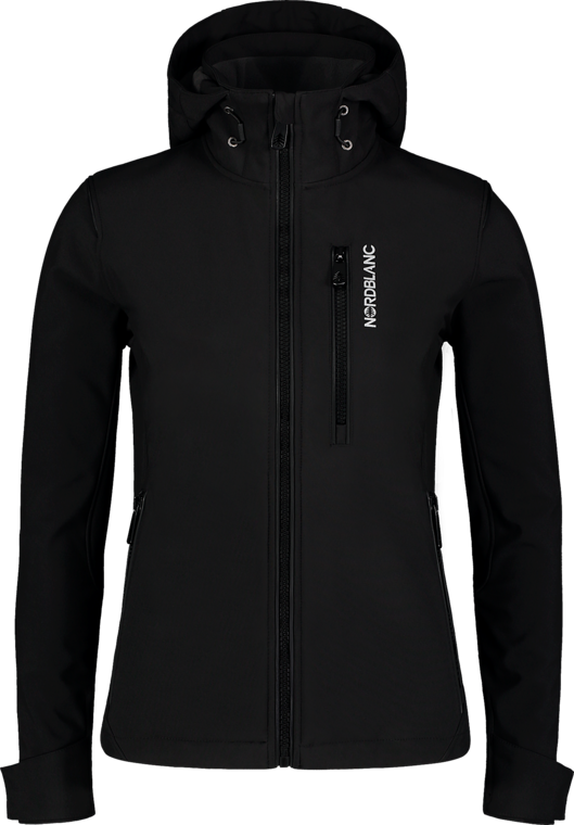 Women's black softshell jacket with fleece BRILIANCE