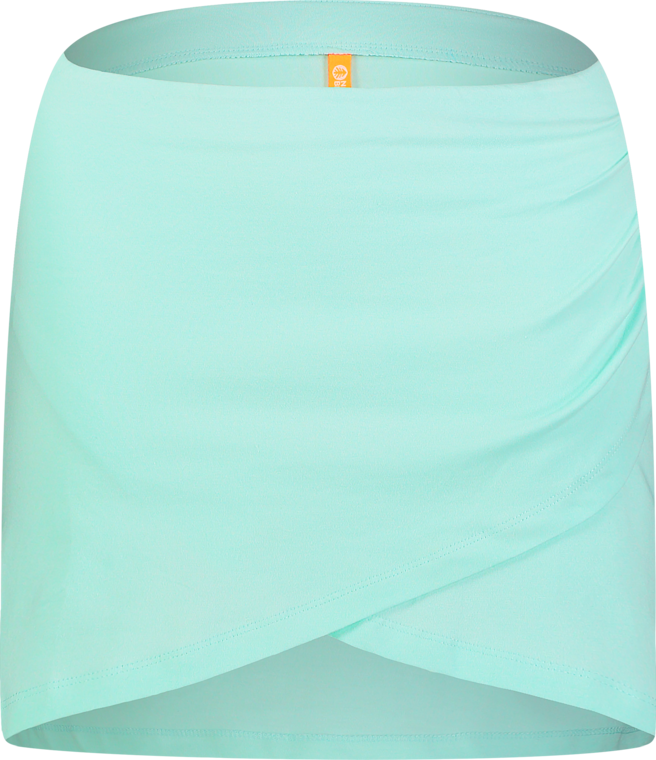 Women's green cotton skirt ASYMMETRIC