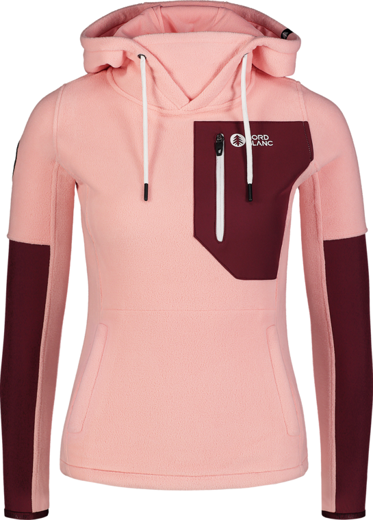 Women's pink light fleece jacket HILLY