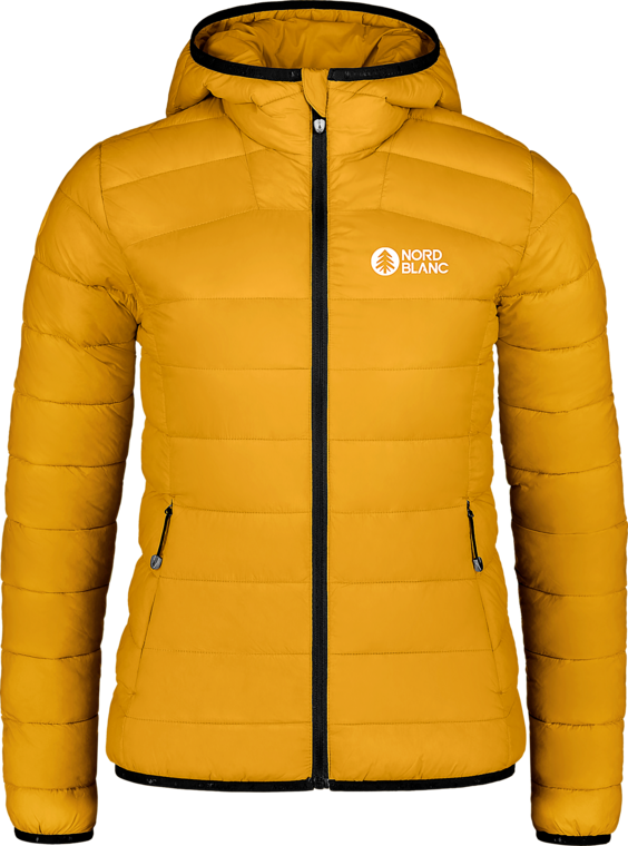 Women's yellow quilted jacket MOMENT