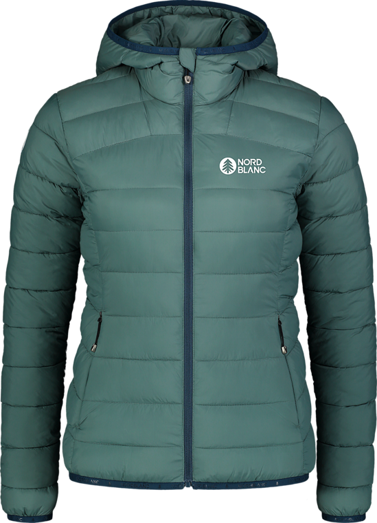 Women's green quilted jacket MOMENT