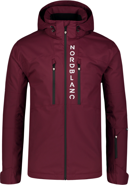 Men's wine red ski jacket FUNCTIONAL