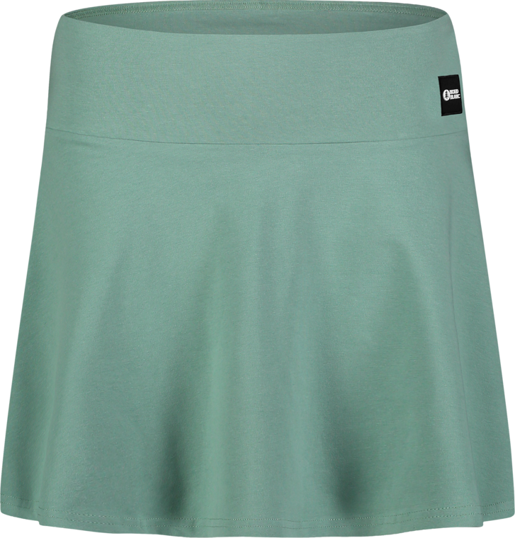 Women's green cotton skirt FLOWERY