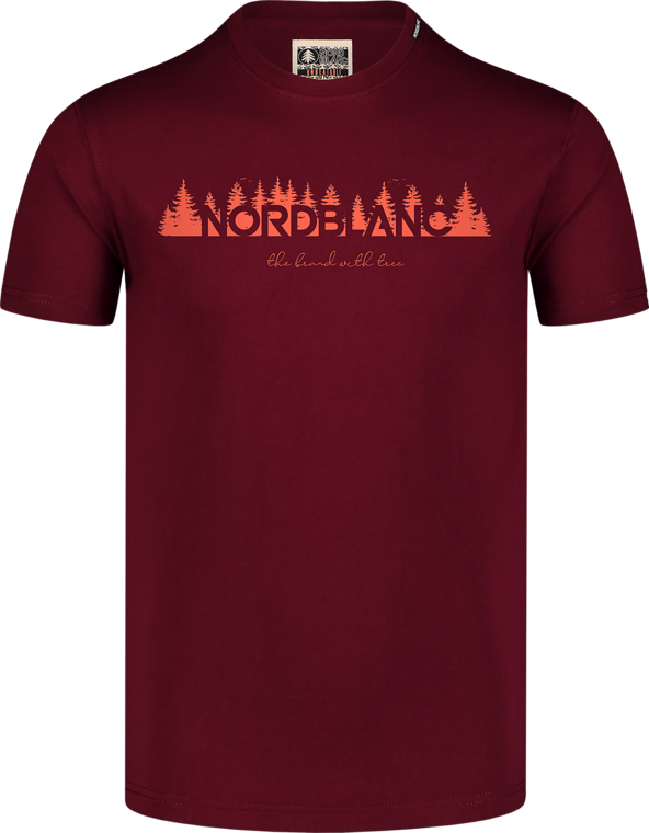 Herren Baumwolle T-Shirt weinrot GREENWOOD