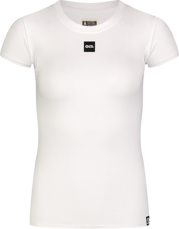 Women's white cotton t-shirt CLOSE-UP