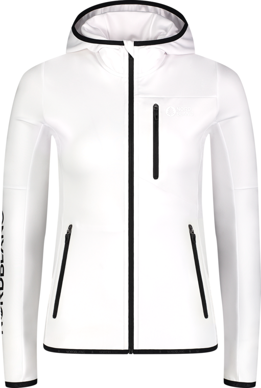 Women's white powerfleece jacket WARMNESS