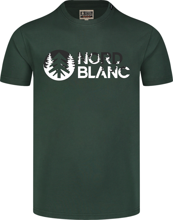 Men's green cotton t-shirt SHADOWING