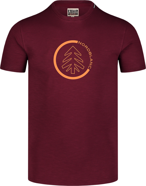 Men's wine red cotton t-shirt BOULEVARD