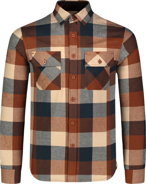 Barna férfi flaneling QUANTUM