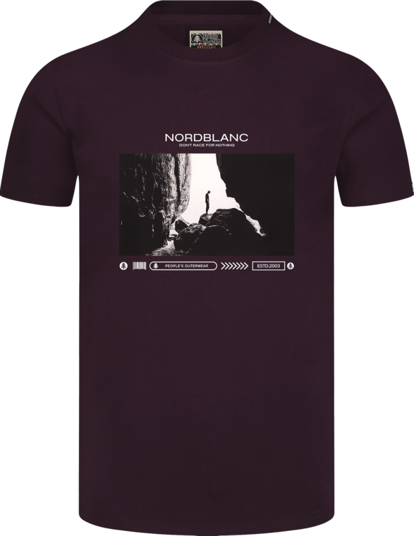Herren Baumwolle T-Shirt lila ALONE