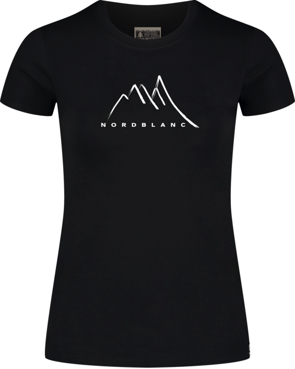 Women's black cotton t-shirt INLET