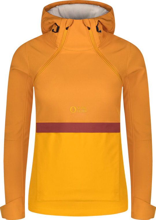 Women's yellow softshell anorak with fleece CALDERA