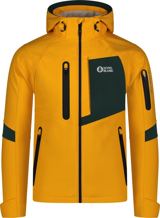 Men's yellow softshell jacket with fleece BRUME