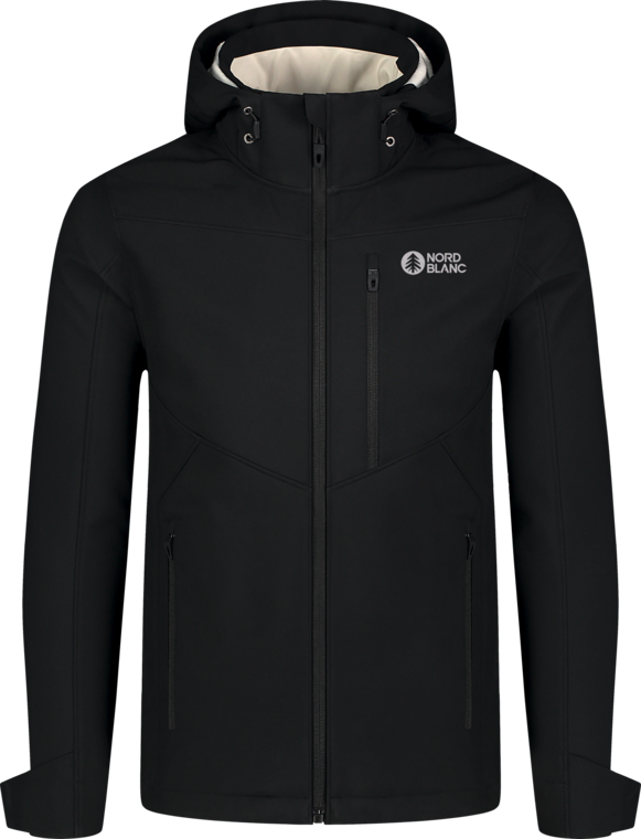 Men's black softshell jacket with fleece RASP