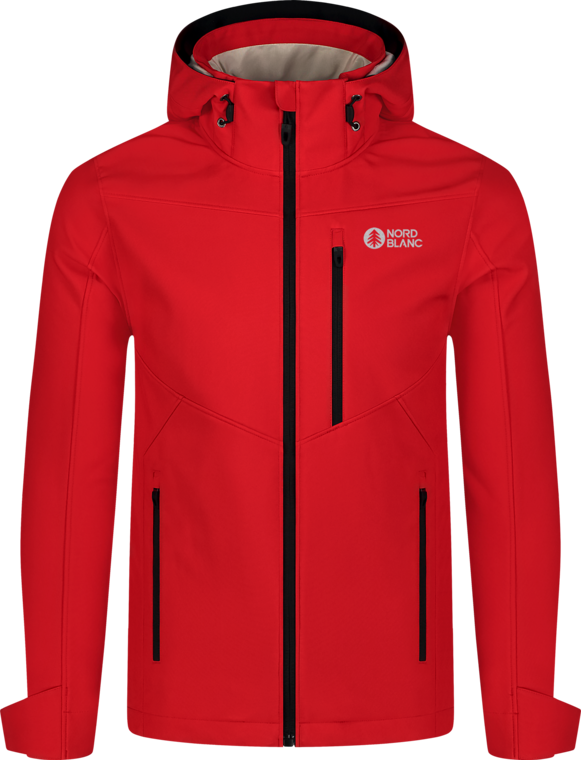 Men's red softshell jacket with fleece RASP