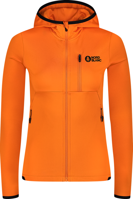 Women's orange powerfleece jacket MIRE