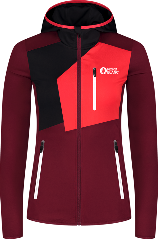 Temno Rdeča ženska powerfleece jakna HEMERA
