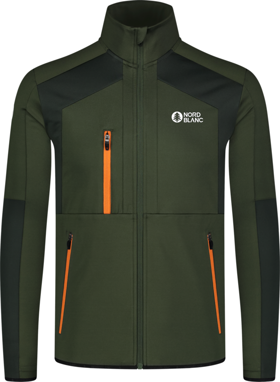 Hanorac din powerfleece verde pentru bărbați LOAM