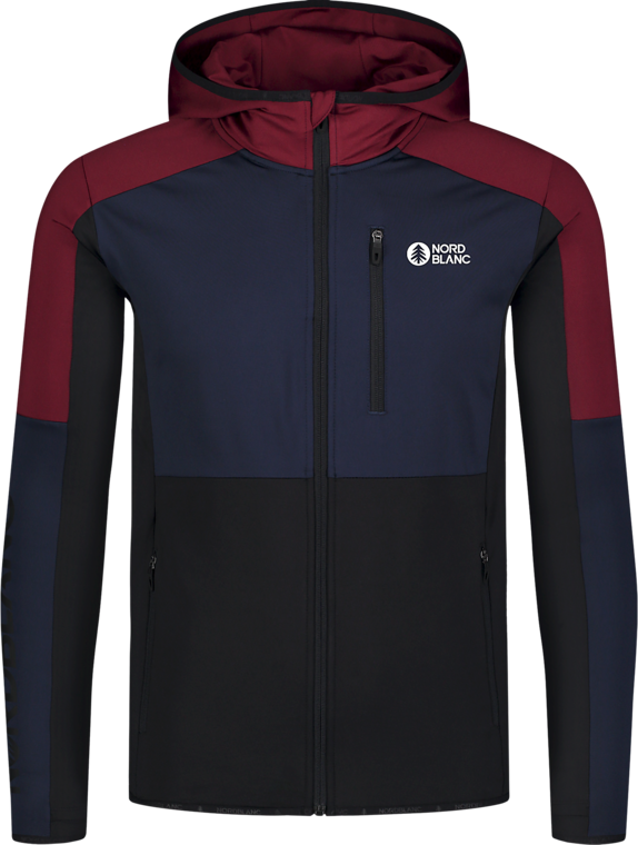 Men's wine red powerfleece jacket MOONGLADE