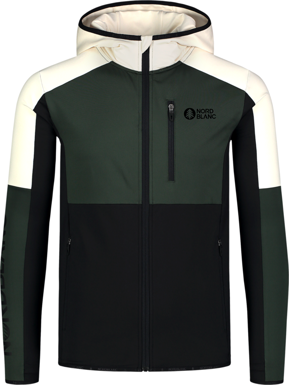 Men's green powerfleece jacket MOONGLADE