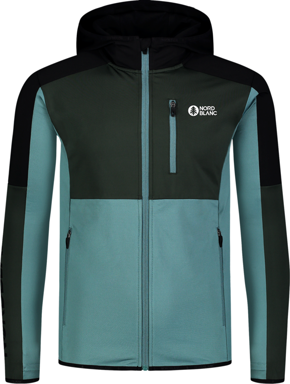 Men's green powerfleece jacket MOONGLADE
