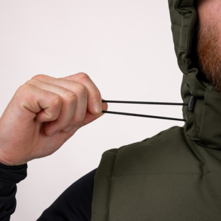 Drawstring hood