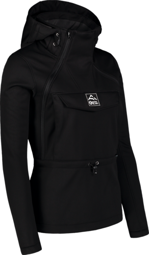 Women s black softshell anorak with fleece MONOCHROME NORDBLANC