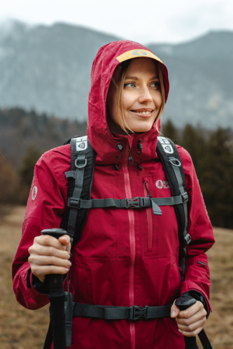 Waterproof Fleece Red Outdoor Breathable Clothing 3 in 1