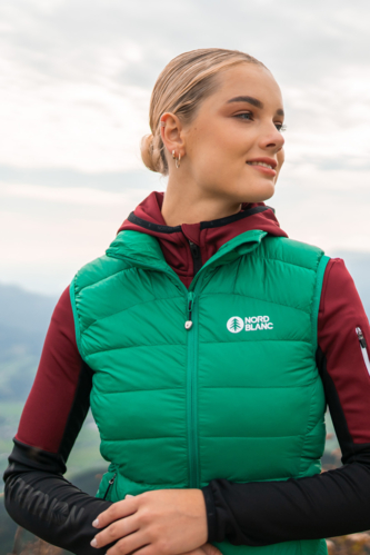 Green winter vest sale