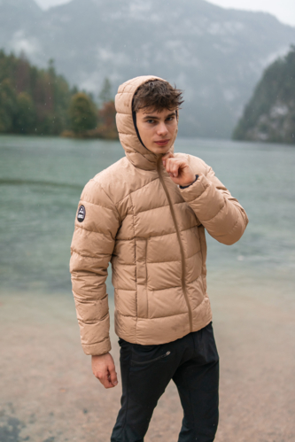 Beige winter store jacket mens