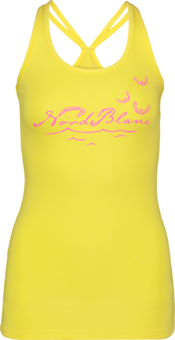 Women's yellow elastic tank top DRYFLY