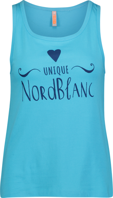 Women's blue cotton tank top ROMANCE