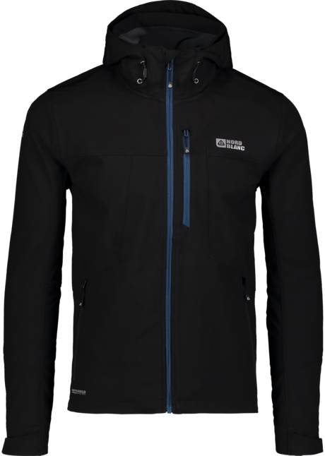 Fekete férfi könnyű softshell dzseki/kabát GNARLY