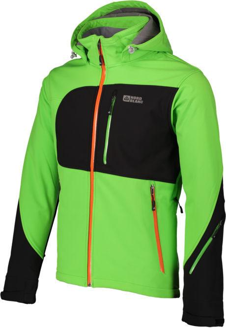 Zelená pánská lyžařská softshell bunda IONIC