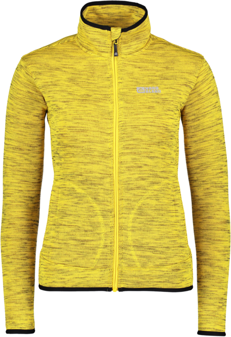 Damen Strick Fleecejacke gelb CRITICAL