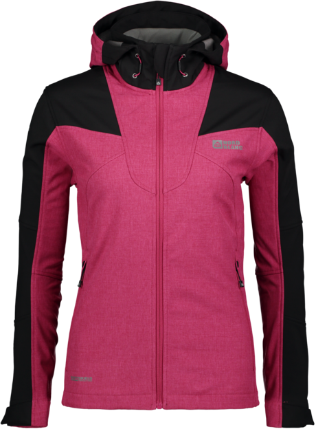 Women's pink softshell jacket with fleece jacket FUSTIAN